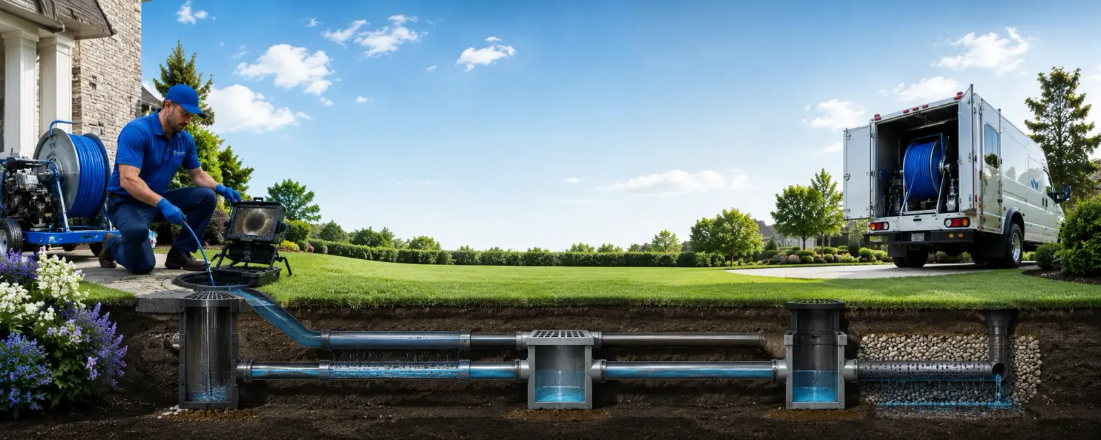 Outdoor drain cleaning information for Collins, OH
